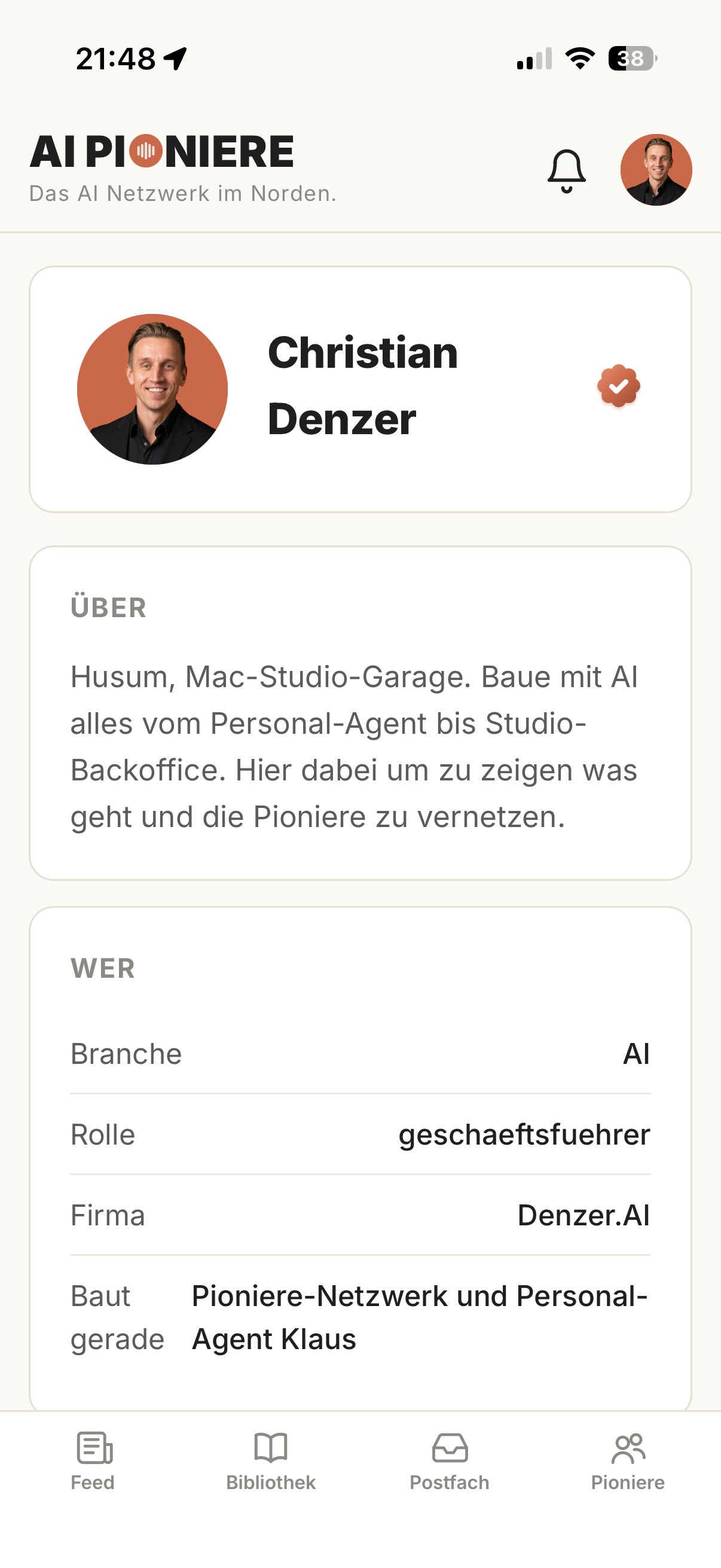Profil in der App